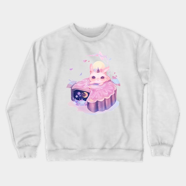 Baby Unicorn Crewneck Sweatshirt by Miya Gu Art